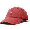 imageDALIX Lil Heart Embroidered Cotton Summer Outdoor Baseball Cap Dad Hat WomensWashed Red