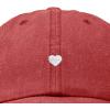 imageDALIX Lil Heart Embroidered Cotton Summer Outdoor Baseball Cap Dad Hat WomensWashed Red
