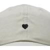 imageDALIX Lil Heart Embroidered Cotton Summer Outdoor Baseball Cap Dad Hat WomensWashed Stone White