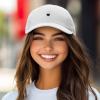 imageDALIX Lil Heart Embroidered Cotton Summer Outdoor Baseball Cap Dad Hat WomensWhite