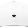 imageDALIX Lil Heart Embroidered Cotton Summer Outdoor Baseball Cap Dad Hat WomensWhite
