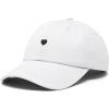 imageDALIX Lil Heart Embroidered Cotton Summer Outdoor Baseball Cap Dad Hat WomensWhite