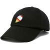 imageDALIX Sundae Cute Ice Cream Cone w Cherry On Top Summer HatBlack