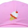 imageDALIX Sundae Cute Ice Cream Cone w Cherry On Top Summer HatLight Pink