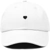 imageDALIX Lil Heart Embroidered Cotton Summer Outdoor Baseball Cap Dad Hat WomensWhite