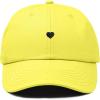 imageDALIX Lil Heart Embroidered Cotton Summer Outdoor Baseball Cap Dad Hat WomensYellow
