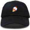 imageDALIX Sundae Cute Ice Cream Cone w Cherry On Top Summer HatBlack