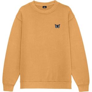 imageDALIX Butterfly Embroidery Relaxed Crewneck Sweatshirt Soft Fleece Fit Lounge WomensPeanut