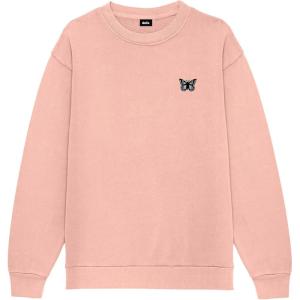 imageDALIX Butterfly Embroidery Relaxed Crewneck Sweatshirt Soft Fleece Fit Lounge WomensPink