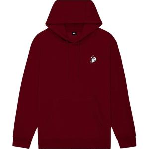 imageDALIX Heartly Ghost Embroidery Relaxed Hoodie Soft Fleece Sweatshirt Drawcord Fit Lounge WomensBurgundy