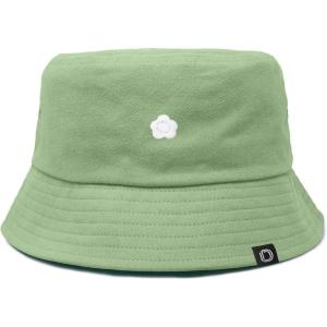imageDALIX Lil Flower Embroidered Cotton Cap Outdoor Bucket Hat WomensTurf Green