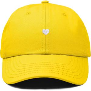imageDALIX Lil Heart Embroidered Cotton Summer Outdoor Baseball Cap Dad Hat WomensGold