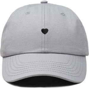 imageDALIX Lil Heart Embroidered Cotton Summer Outdoor Baseball Cap Dad Hat WomensGray