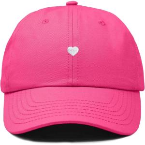 imageDALIX Lil Heart Embroidered Cotton Summer Outdoor Baseball Cap Dad Hat WomensHot Pink