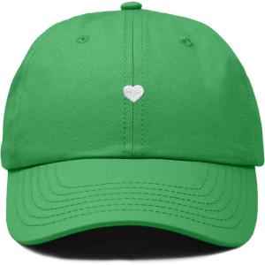 imageDALIX Lil Heart Embroidered Cotton Summer Outdoor Baseball Cap Dad Hat WomensKelly Green