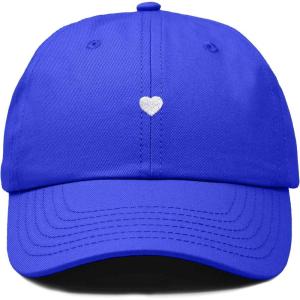 imageDALIX Lil Heart Embroidered Cotton Summer Outdoor Baseball Cap Dad Hat WomensRoyal Blue