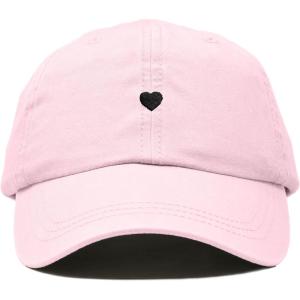 imageDALIX Lil Heart Embroidered Cotton Summer Outdoor Baseball Cap Dad Hat WomensWashed Pink