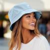imageDALIX Lil Cloud Embroidered Cotton Cap Outdoor Bucket Hat WomensForever Blue