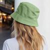 imageDALIX Lil Cloud Embroidered Cotton Cap Outdoor Bucket Hat WomensTurf Green