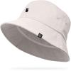 imageDALIX Lil Peace Sign Cotton Embroidered Cotton Cap Outdoor Bucket Hat WomensParchment White
