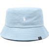 imageDALIX Lil Peace Sign Cotton Embroidered Cotton Cap Outdoor Bucket Hat WomensForever Blue