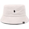 imageDALIX Lil Peace Sign Cotton Embroidered Cotton Cap Outdoor Bucket Hat WomensParchment White