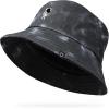 imageDALIX Astronaut Tie Dye Bucket Hat Cotton Embroidery Casual Outdoor Style MensTie Dye Black