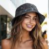 imageDALIX Butterfly Tie Dye Bucket Hat Cotton Embroidery Casual Outdoor Style WomensTie Dye Black