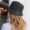 imageDALIX Butterfly Tie Dye Bucket Hat Cotton Embroidery Casual Outdoor Style WomensTie Dye Black