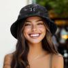 imageDALIX Butterfly Tie Dye Bucket Hat Cotton Embroidery Casual Outdoor Style WomensTie Dye Black