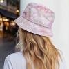 imageDALIX Butterfly Tie Dye Bucket Hat Cotton Embroidery Casual Outdoor Style WomensTie Dye Pink