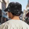 imageDALIX Ghost Tie Dye Bucket Hat Cotton Embroidery Casual Outdoor Style MensTie Dye Black