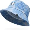 imageDALIX Ghost Tie Dye Bucket Hat Cotton Embroidery Casual Outdoor Style MensTie Dye Blue