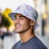 imageDALIX Ghost Tie Dye Bucket Hat Cotton Embroidery Casual Outdoor Style MensTie Dye Green