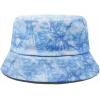 imageDALIX Heartly Ghost Tie Dye Bucket Hat Cotton Embroidery Casual Outdoor Style WomensTie Dye Blue