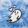 imageDALIX Heartly Ghost Tie Dye Bucket Hat Cotton Embroidery Casual Outdoor Style WomensTie Dye Blue