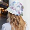 imageDALIX Heartly Ghost Tie Dye Bucket Hat Cotton Embroidery Casual Outdoor Style WomensTie Dye Green