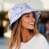 imageDALIX Heartly Ghost Tie Dye Bucket Hat Cotton Embroidery Casual Outdoor Style WomensTie Dye Green