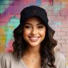 imageDALIX Sasquatch Embroidered Cap Cotton Baseball Summer Cool Dad Hat MensBlack
