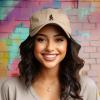 imageDALIX Sasquatch Embroidered Cap Cotton Baseball Summer Cool Dad Hat MensKhaki
