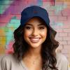 imageDALIX Sasquatch Embroidered Cap Cotton Baseball Summer Cool Dad Hat MensNavy Blue