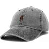 imageDALIX Sasquatch Embroidered Cap Cotton Baseball Summer Cool Dad Hat MensWashed Black