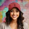 imageDALIX Sasquatch Embroidered Cap Cotton Baseball Summer Cool Dad Hat MensWashed Red