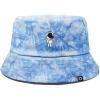 imageDALIX Astronaut Tie Dye Bucket Hat Cotton Embroidery Casual Outdoor Style MensTie Dye Blue