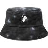 imageDALIX Heartly Ghost Tie Dye Bucket Hat Cotton Embroidery Casual Outdoor Style WomensTie Dye Black