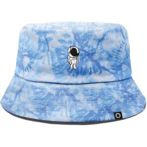 imageDALIX Astronaut Tie Dye Bucket Hat Cotton Embroidery Casual Outdoor Style MensTie Dye Blue