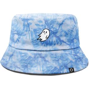 imageDALIX Ghost Tie Dye Bucket Hat Cotton Embroidery Casual Outdoor Style MensTie Dye Blue
