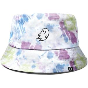 imageDALIX Ghost Tie Dye Bucket Hat Cotton Embroidery Casual Outdoor Style MensTie Dye Green