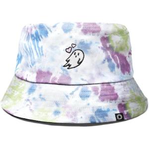 imageDALIX Heartly Ghost Tie Dye Bucket Hat Cotton Embroidery Casual Outdoor Style WomensTie Dye Green