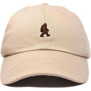 imageDALIX Sasquatch Embroidered Cap Cotton Baseball Summer Cool Dad Hat MensKhaki